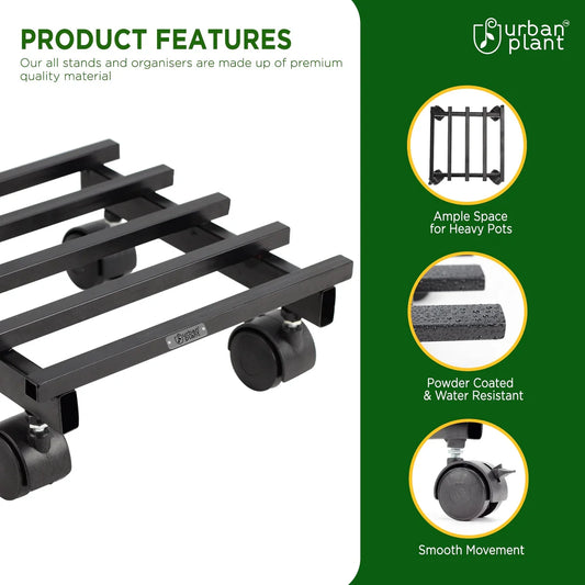 Wheel Rolling Plant Stand
